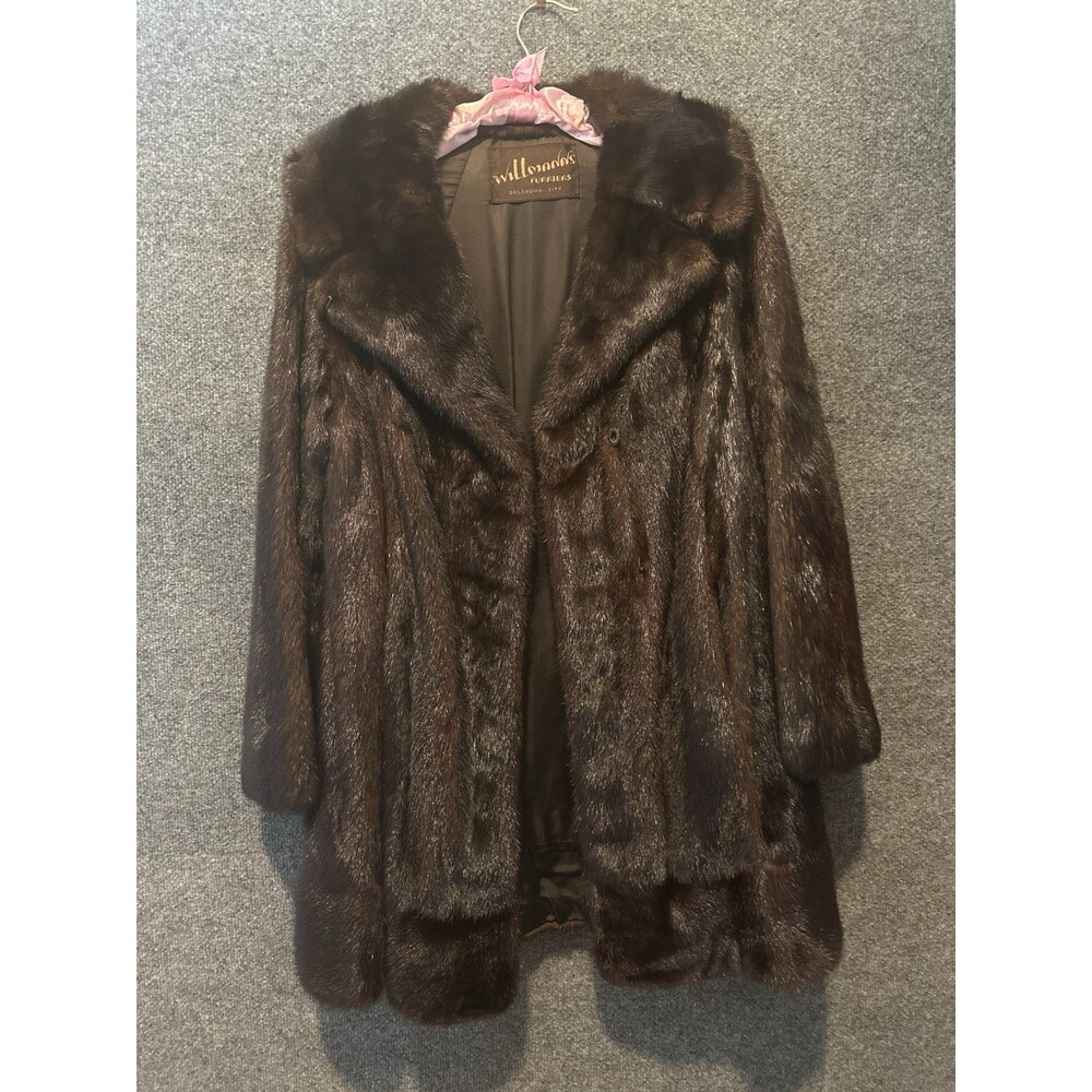 Vintage Dark Mink Fur Coat by Willmann’s Furriers M/L